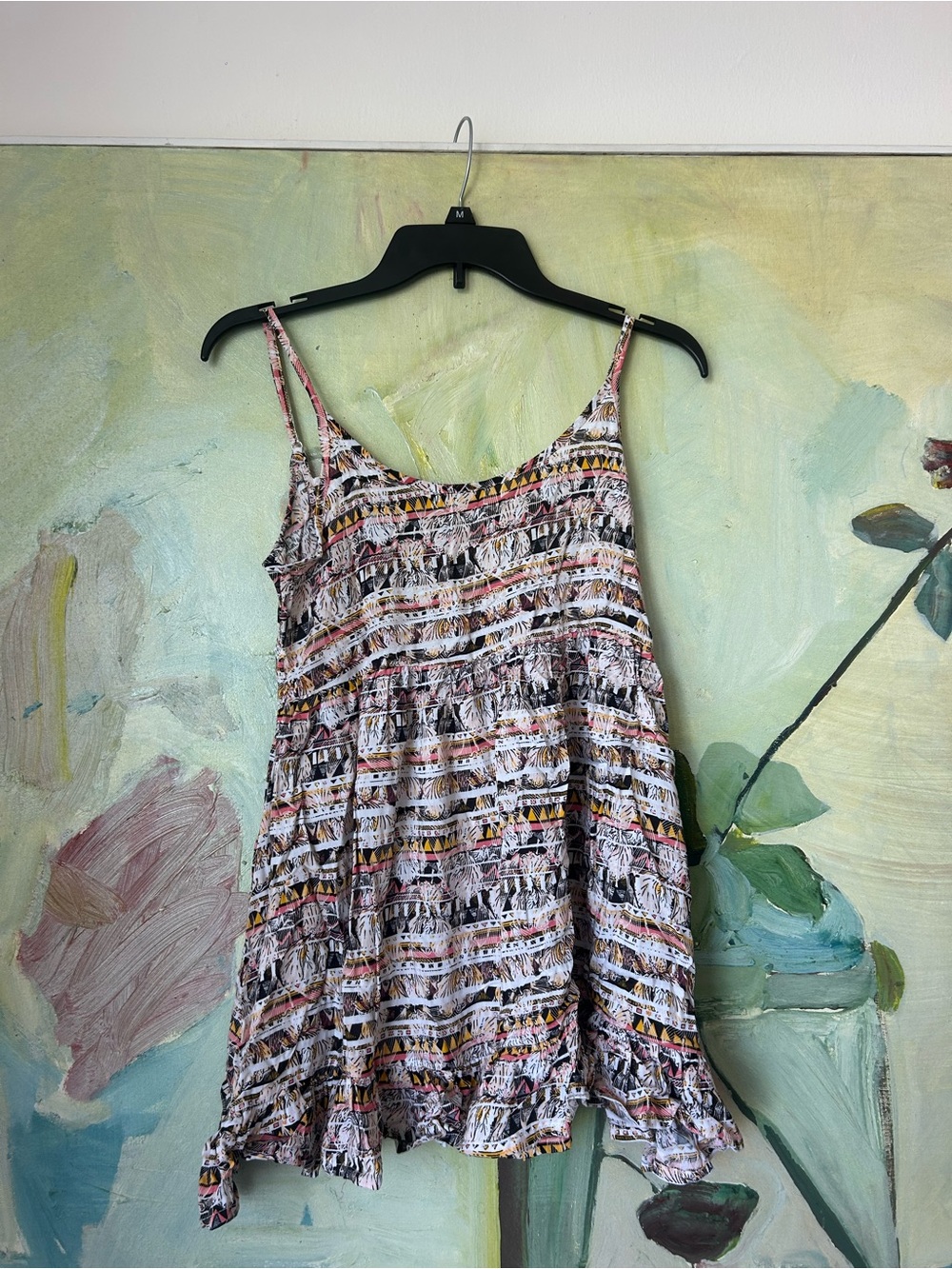 Women’s Multicolor Patterned Spaghetti Strap Tank Top